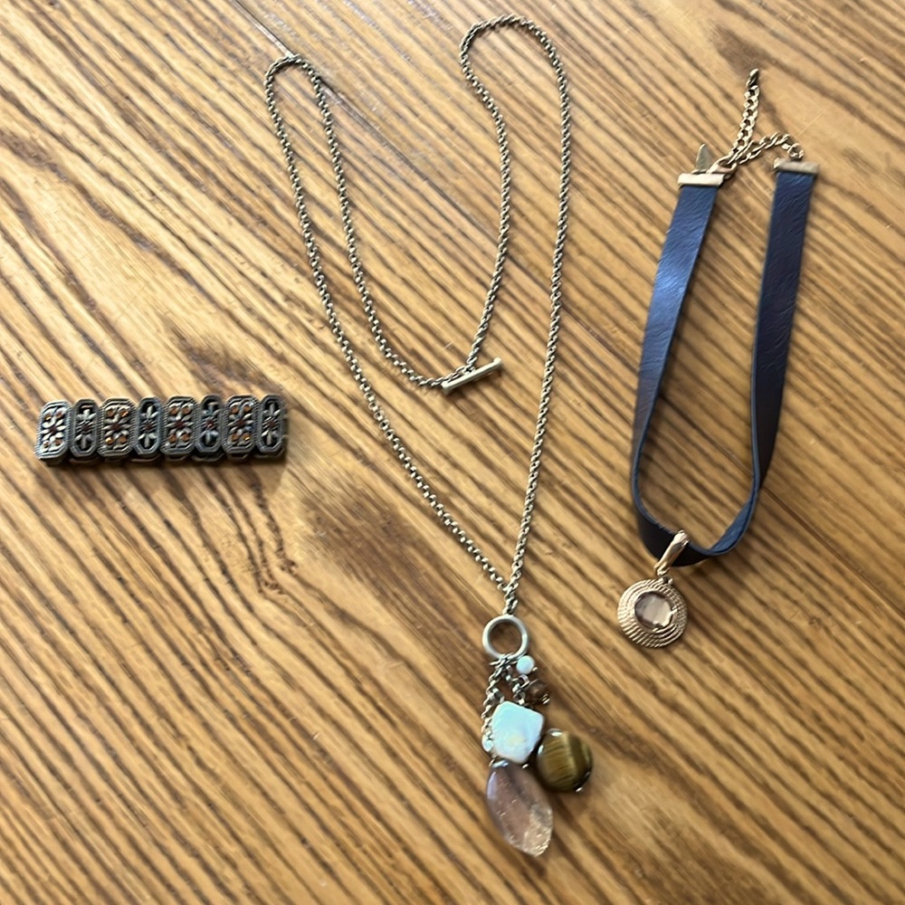 Necklace, choker and bracelet - as a set